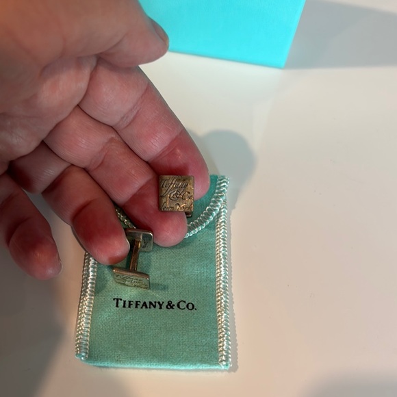 Tiffany & Co. Silver Engraved Cufflinks - Picture 3 of 5